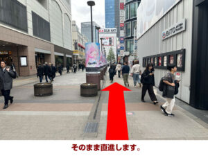 そのまま直進します。